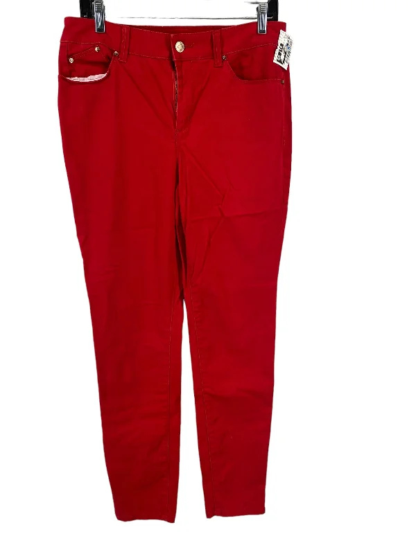 Lightweight travel pants with wrinkle-free fabric -Red Pants Chinos & Khakis Chicos, Size 0