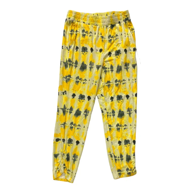 Stylish cropped pants for warm season trends -Yellow Pants Lounge Cabin Creek, Size S