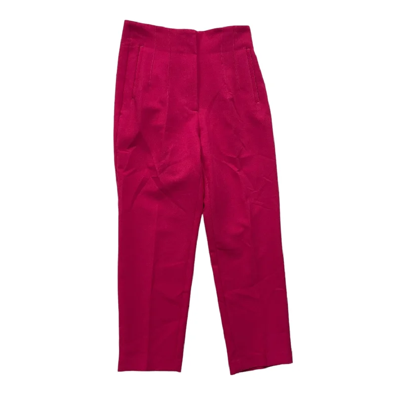 Casual drawstring pants for effortless home relaxation -Pink Pants Dress Zara, Size L