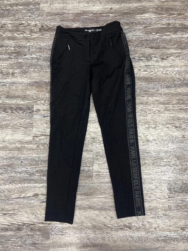 Heavy-duty ripstop pants for extreme hiking durability -Black Pants Other Karl Lagerfeld, Size 4