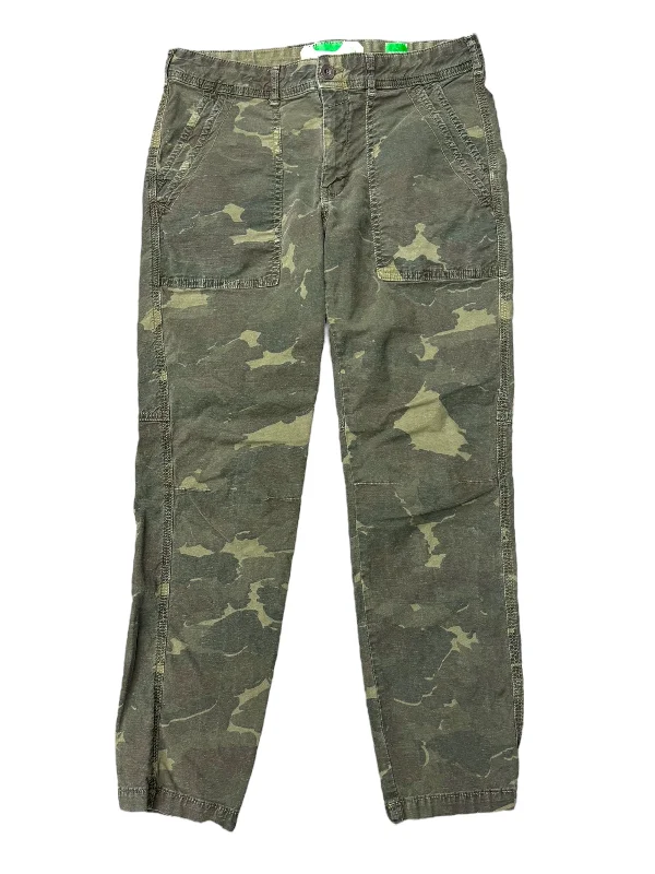 Rugged work pants for construction job durability -Green Pants Cargo & Utility Anthropologie, Size 6