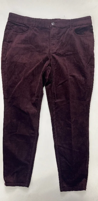 Tactical combat pants for military training use -Wine Pants Corduroy Loft, Size 18