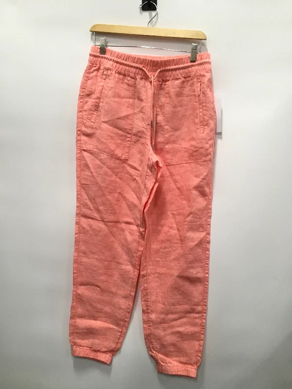 Relaxed cotton pants for breezy casual days -Peach Pants Linen Athleta, Size 4