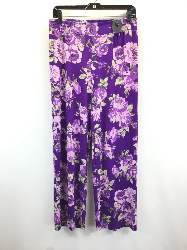 Designer skinny pants for luxury fashion flair -Floral Print Pants Other Clothes Mentor, Size M