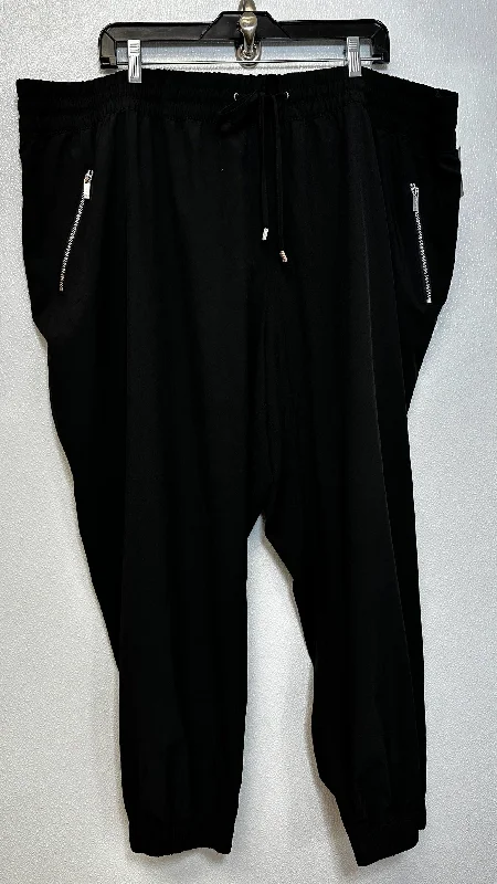 Cozy fleece pants for cold winter nights -Black Pants Joggers Calvin Klein O, Size 3x