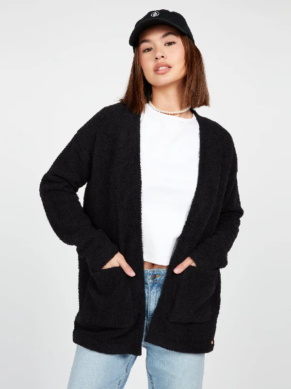 Lived In Lounge Cardigan - Black