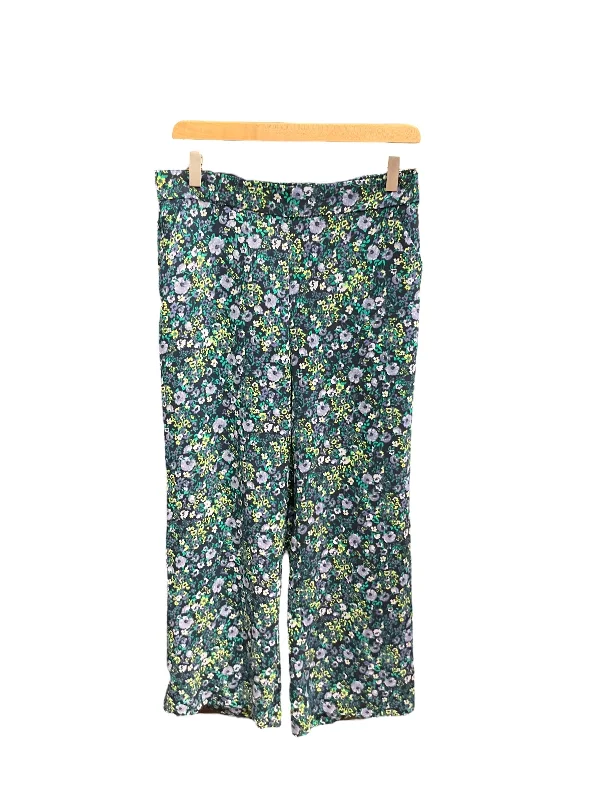 Reinforced knee pants for tough outdoor tasks -Floral Print Pants Wide Leg Loft, Size M