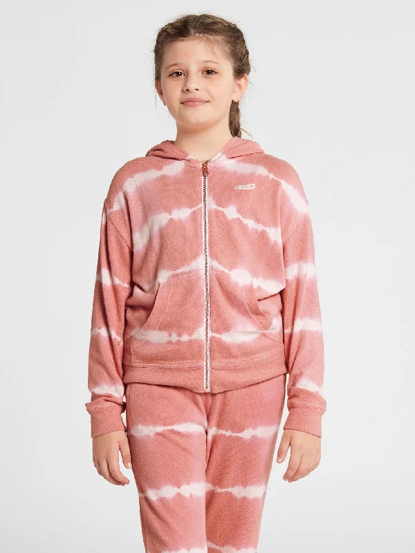 Girls Lived In Lounge Zip Sweatshirt - Sepia