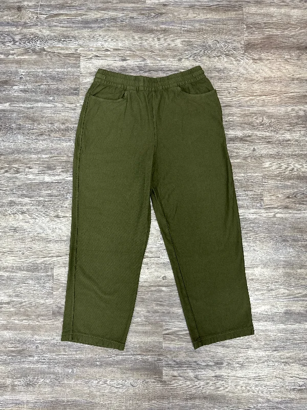 Eco-friendly hemp pants for sustainable clothing choices -Green Pants Cropped Athleta, Size Petite   S