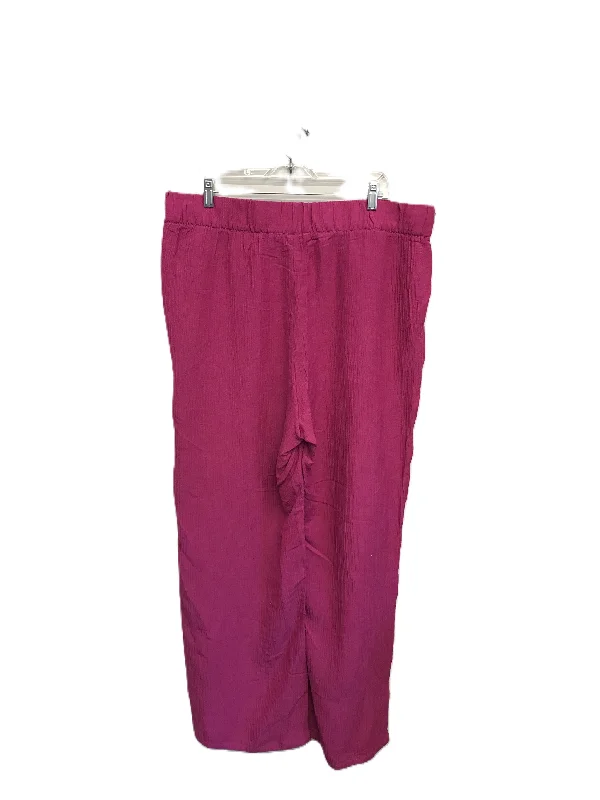 Tapered ankle pants for sleek modern silhouettes -Pink Pants Lounge By Soft Surroundings, Size: 18