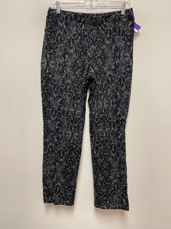 High-waisted skinny pants for trendy women’s fashion -Black & Grey Pants Other Isaac Mizrahi Live Qvc, Size 10petite