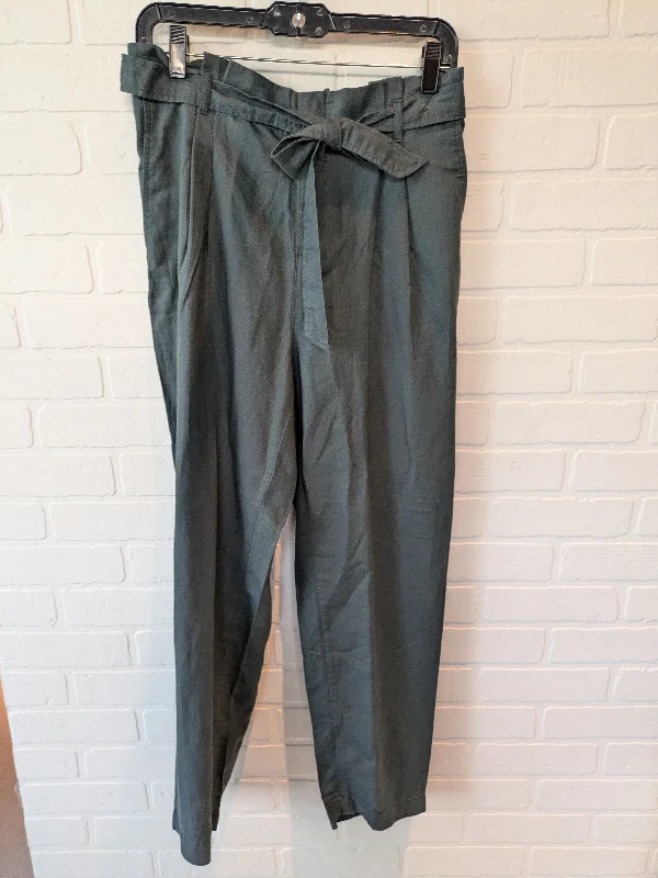 Lightweight cargo pants for summer camping trips -Grey Pants Linen Loft, Size 8