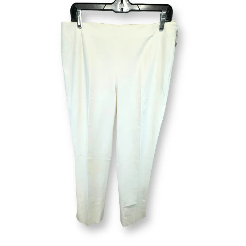 Tailored slim pants for polished business looks -White Pants Dress Lafayette 148, Size 6