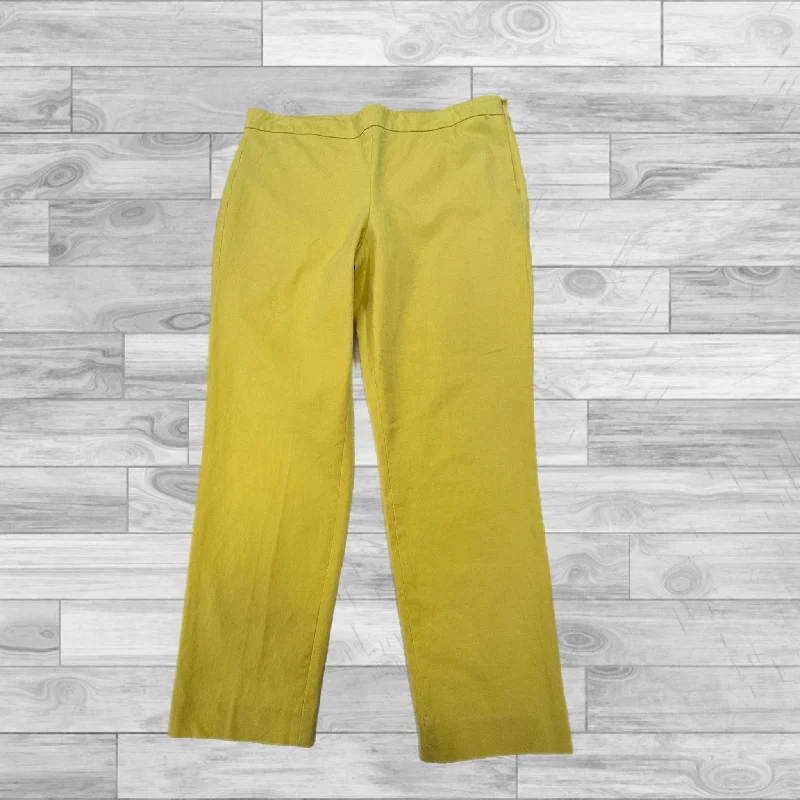 Stretchy skinny pants for figure-hugging appeal -Yellow Pants Talbots, Size 12petite