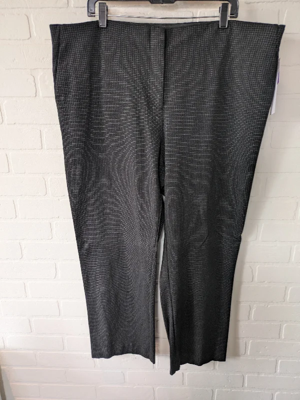 Lightweight jogger pants for summer evening strolls -Black & Grey Pants Dress Amanda + Chelsea, Size 20