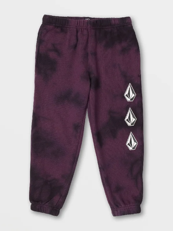 Little Boys Iconic Stone Plus Fleece Pants - Mulberry