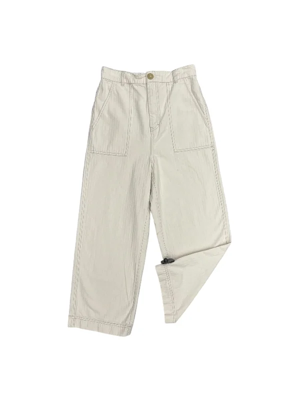 Relaxed fit pants for laid-back comfort wear -Cream Pants Cropped Free People, Size 2