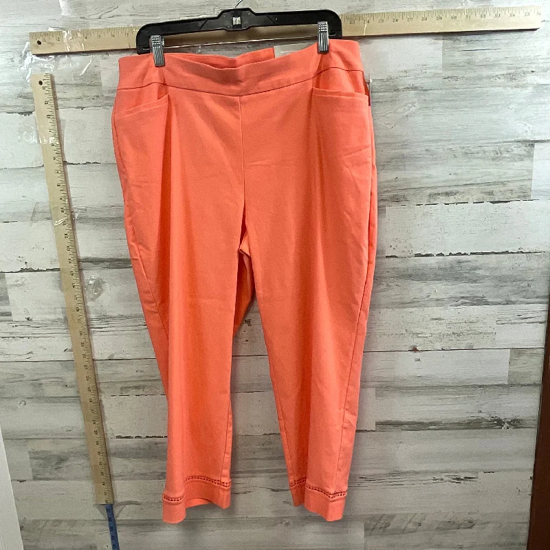 Relaxed cotton pants for breezy casual days -Coral Pants Other Chicos, Size 16