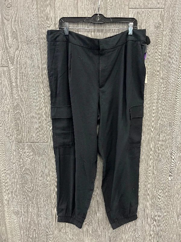 Relaxed fit pants for laid-back comfort wear -Black Pants Joggers A New Day, Size 16