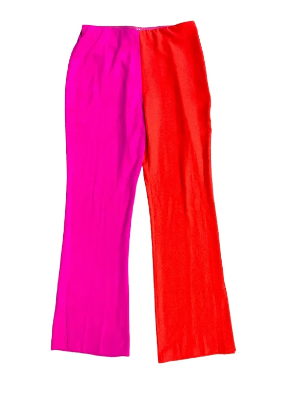 Classic wool pants for cold weather elegance -Pink/Purple  & Red Pants Dress Glam, Size L