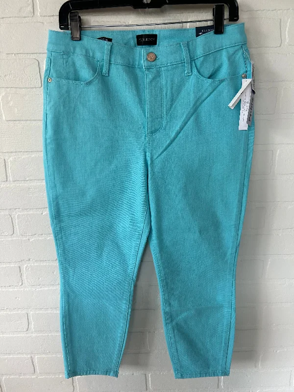 Moisture-wicking pants for intense gym workouts -Blue Pants Cropped Talbots, Size 10petite