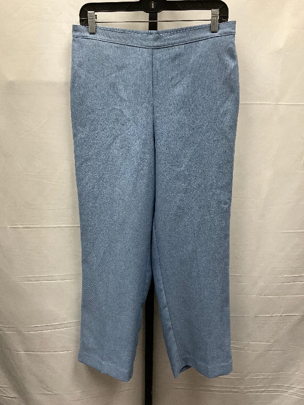 Stylish flare pants for retro party looks -Blue Pants Other Alfred Dunner, Size L