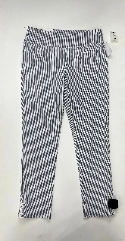 Vintage denim pants for timeless rugged style -Pinstripe Pants Ankle Crown And Ivy, Size 2