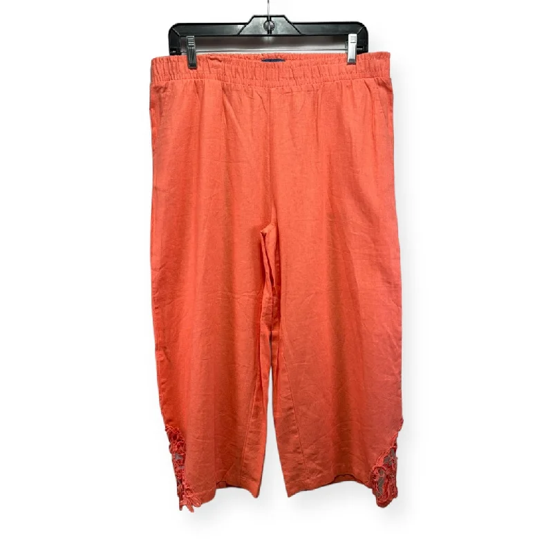 Bold patterned pants for standout fashion statements -Peach Pants Linen Caribbean Joe, Size L