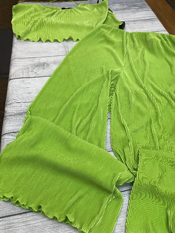 Stretch corduroy pants for cozy fall fashion -Green Pants Set 2pc Forever 21, Size 1x