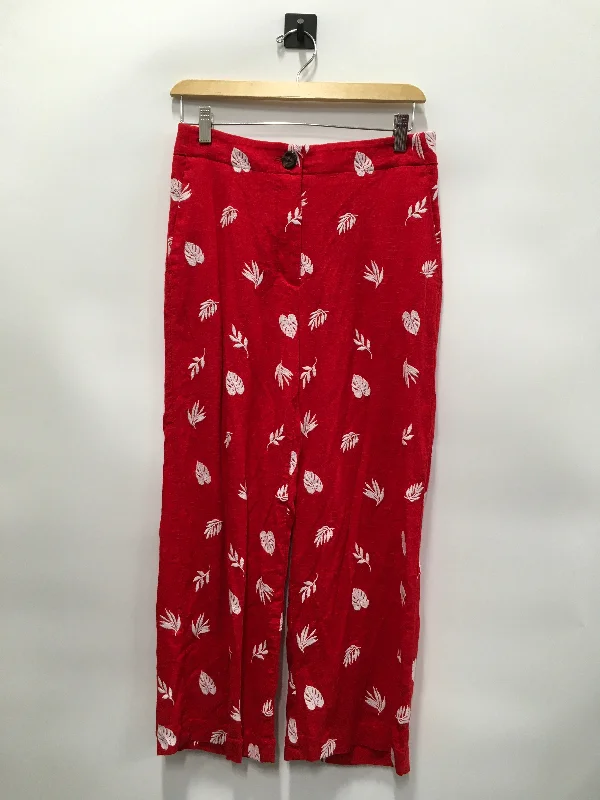 Waterproof hiking pants for rainy trail conditions -Red Pants Linen Ann Taylor, Size 2