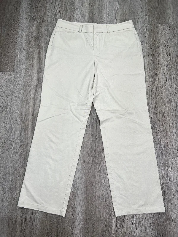 Lightweight travel pants with wrinkle-free fabric -Cream Pants Chinos & Khakis Dockers, Size 12