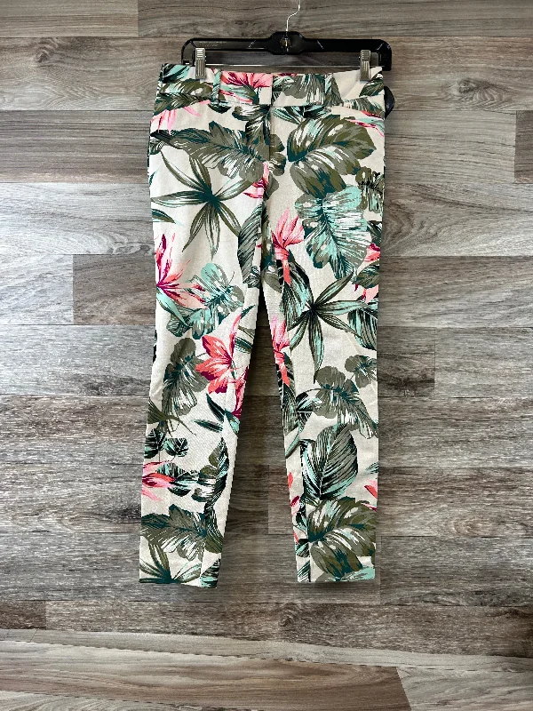 Designer skinny pants for luxury fashion flair -Floral Print Pants Dress New York And Co, Size 0