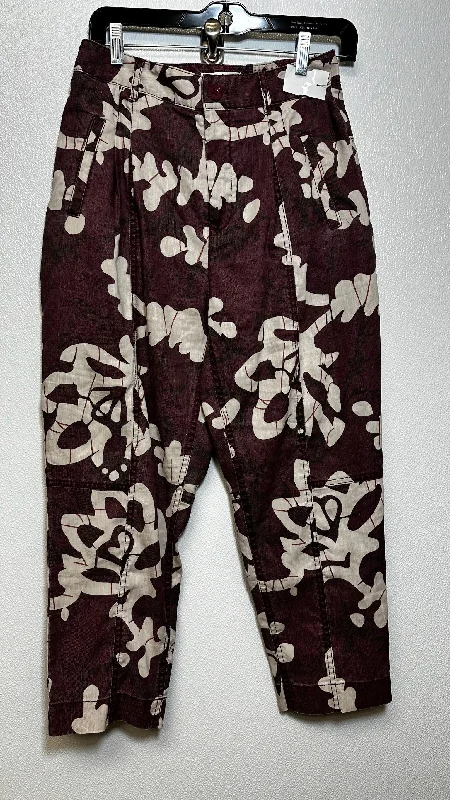 Vintage corduroy pants for retro style vibes -Red Pants Cargo & Utility Anthropologie, Size 4