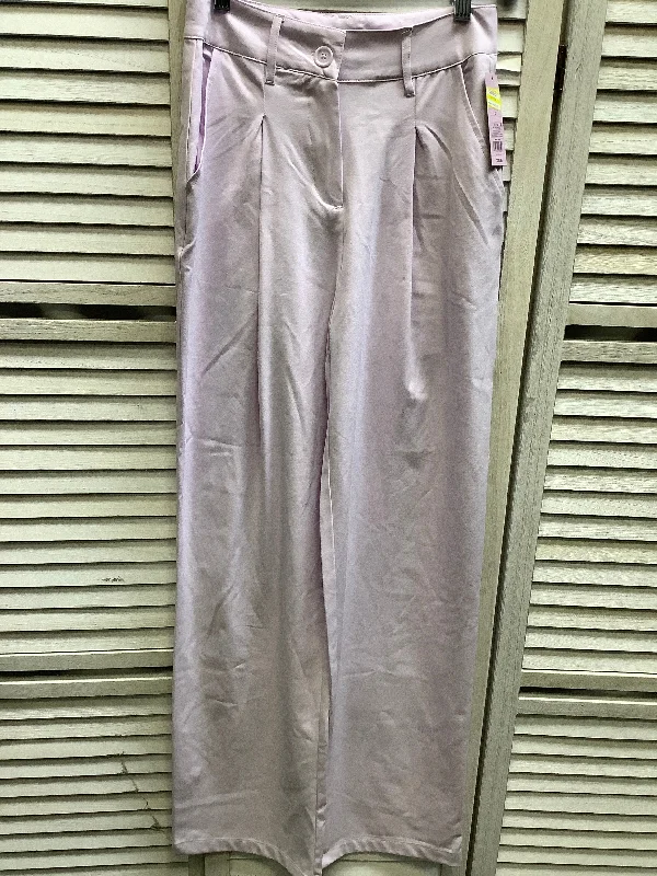 Formal suit pants for wedding guest elegance -Purple Pants Wide Leg Wild Fable, Size 2