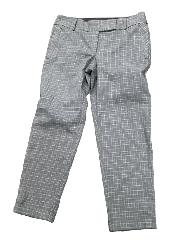 Elegant palazzo pants for formal party outfits -Plaid Pattern Pants Dress Loft, Size 8