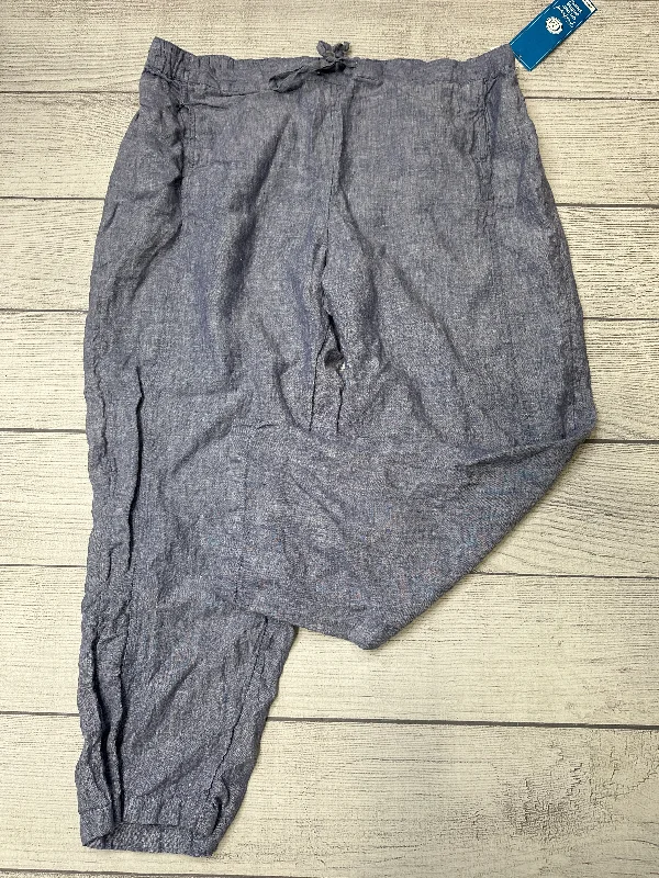 Cozy fleece pants for cold winter nights -Blue Pants Ankle Coldwater Creek, Size 2x