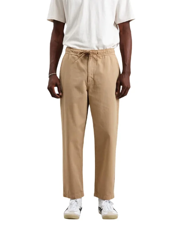 Breathable chino pants for warm climate comfort -Kurt Trousers In Beige