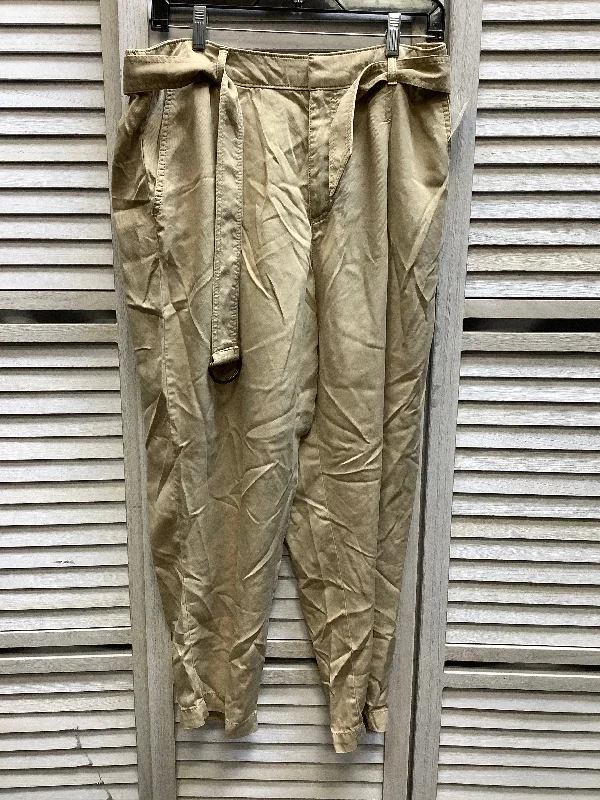 Classic straight-leg pants for versatile daily wear -Beige Pants Wide Leg Loft, Size L