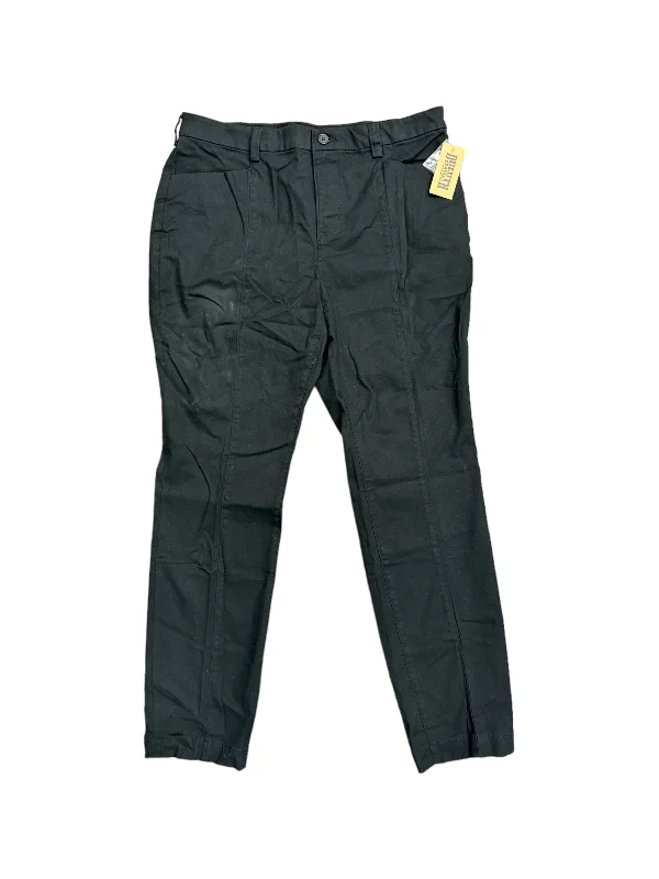 Casual khaki pants for weekend errand runs -Black Pants Cargo & Utility Duluth Trading, Size 14