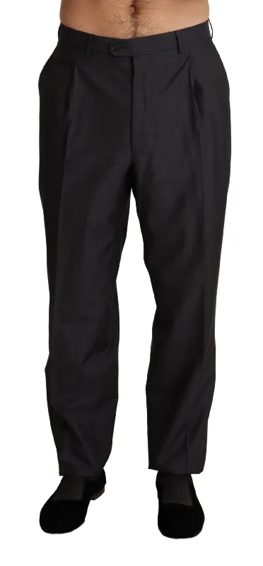 Slim-fit chinos for modern business casual -Dolce & Gabbana Elegant  Skinny Dress Men's Trousers