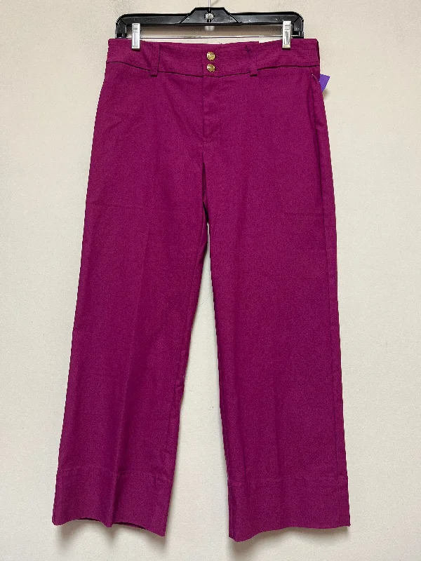 Quick-dry travel pants for adventurous globetrotters -Pink Pants Wide Leg Chicos, Size 4