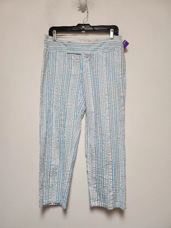 Breathable chino pants for warm climate comfort -Striped Pattern Pants Cropped Lilly Pulitzer, Size 6