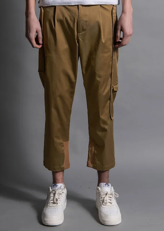 Vintage denim pants for timeless rugged style -Kargo Twill Dune: Boxer Cropped Fit