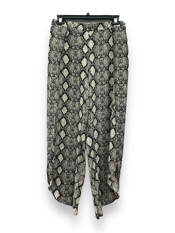 Tailored dress pants for professional office meetings -Snakeskin Print Pants Wide Leg Clothes Mentor, Size S