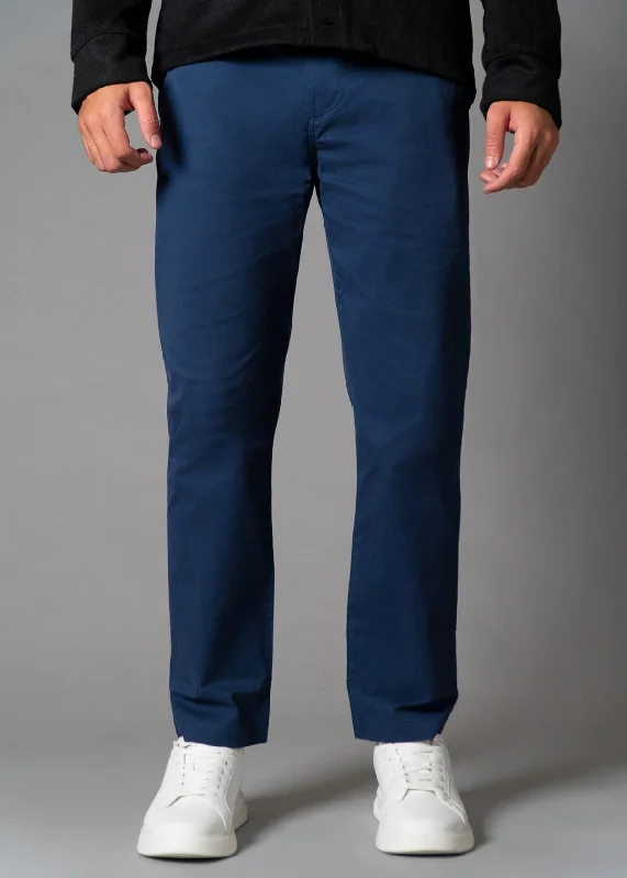 Relaxed cotton pants for breezy casual days -Run & Gun Fit: Drill Navy