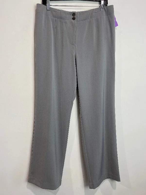 Casual drawstring pants for effortless home relaxation -Grey Pants Dress Chicos, Size 8