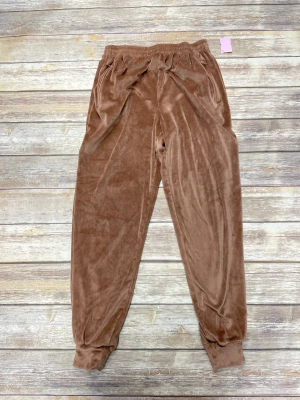 Quick-dry cargo pants for fishing trip practicality -Brown Pants Lounge Skims, Size M