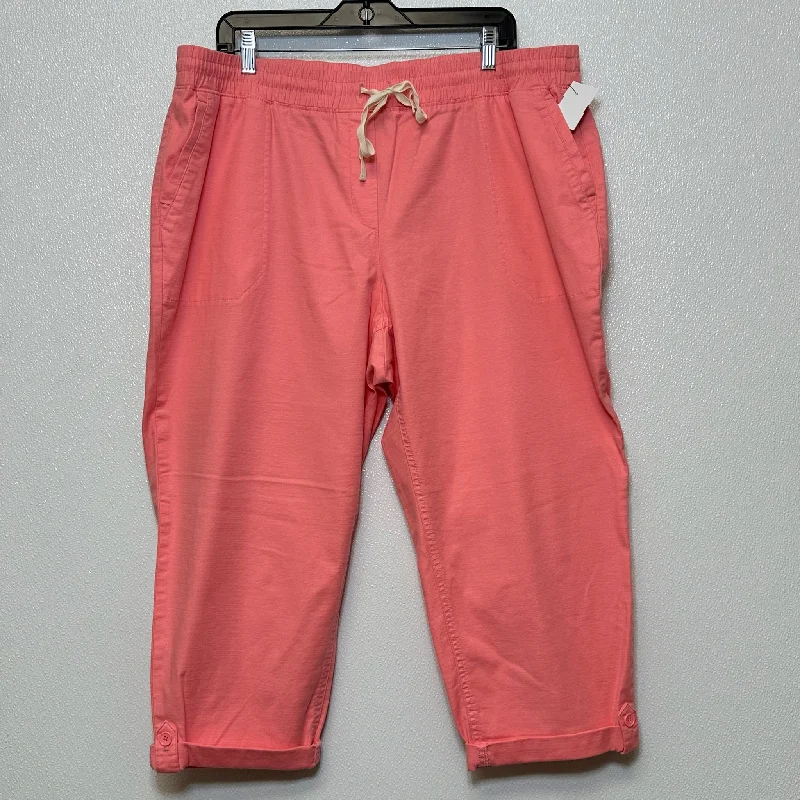 Stylish leather pants for edgy night looks -Coral Pants Ankle Talbots O, Size 2x petite