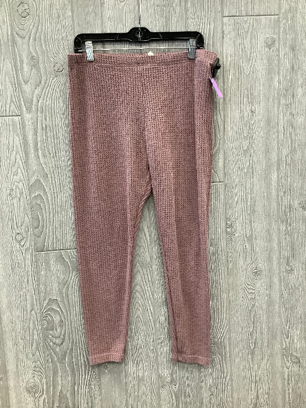 Soft jogger pants for relaxed weekend lounging -Mauve Pants Lounge Shein, Size 1x