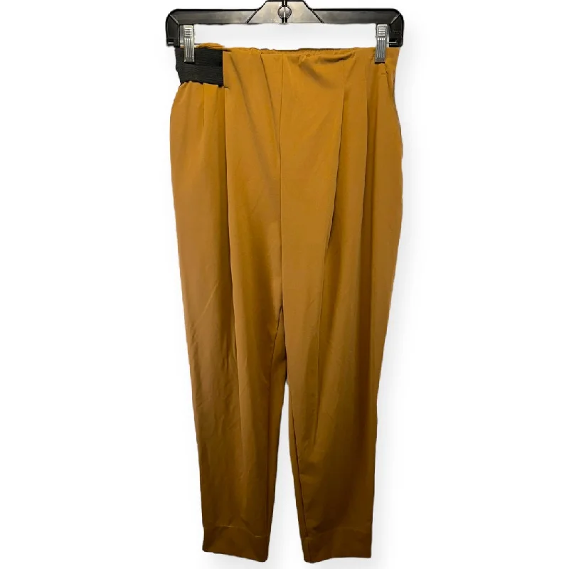 Insulated snow pants for winter outdoor fun -Tan Pants Lounge A Day, Size M